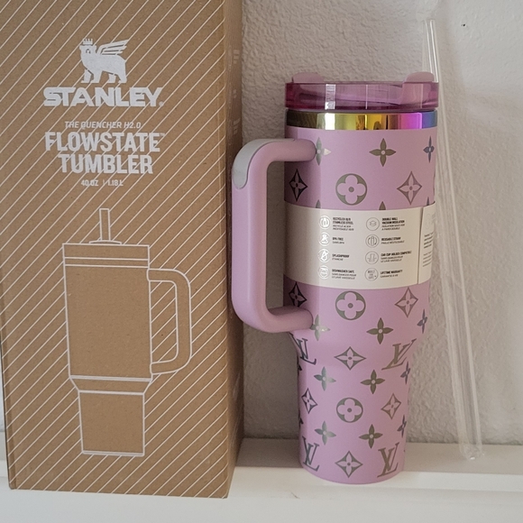 Stanley Color Purple Tumbler with Multicolor Pattern - Picture 2 of 5